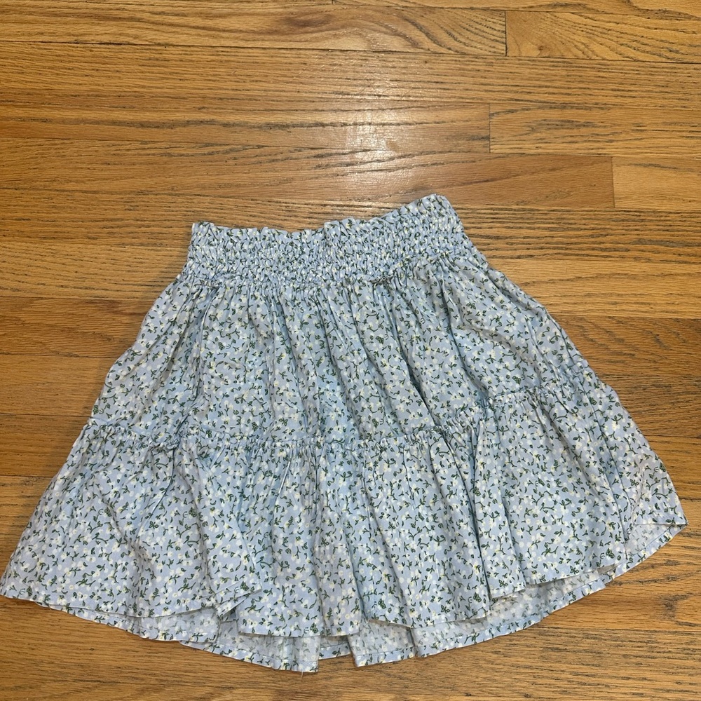 Wild Fable Blue and White Bubble Mini Skirt